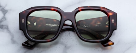 Sunglasses Model Lacy in Tenace with Clear Green lenses from Jacques Marie Mage