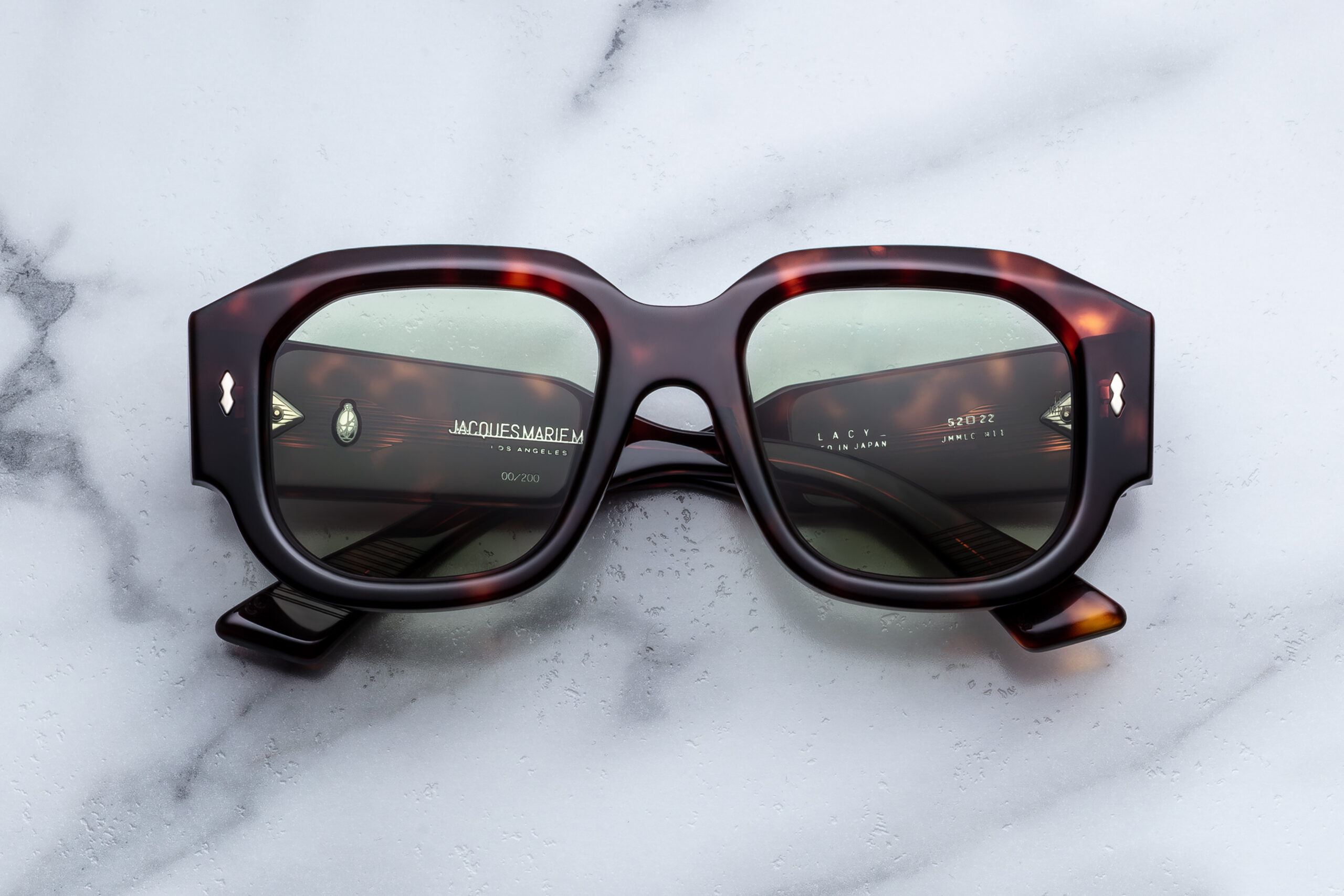 Sunglasses Model Lacy in Tenace with Clear Green lenses from Jacques Marie Mage