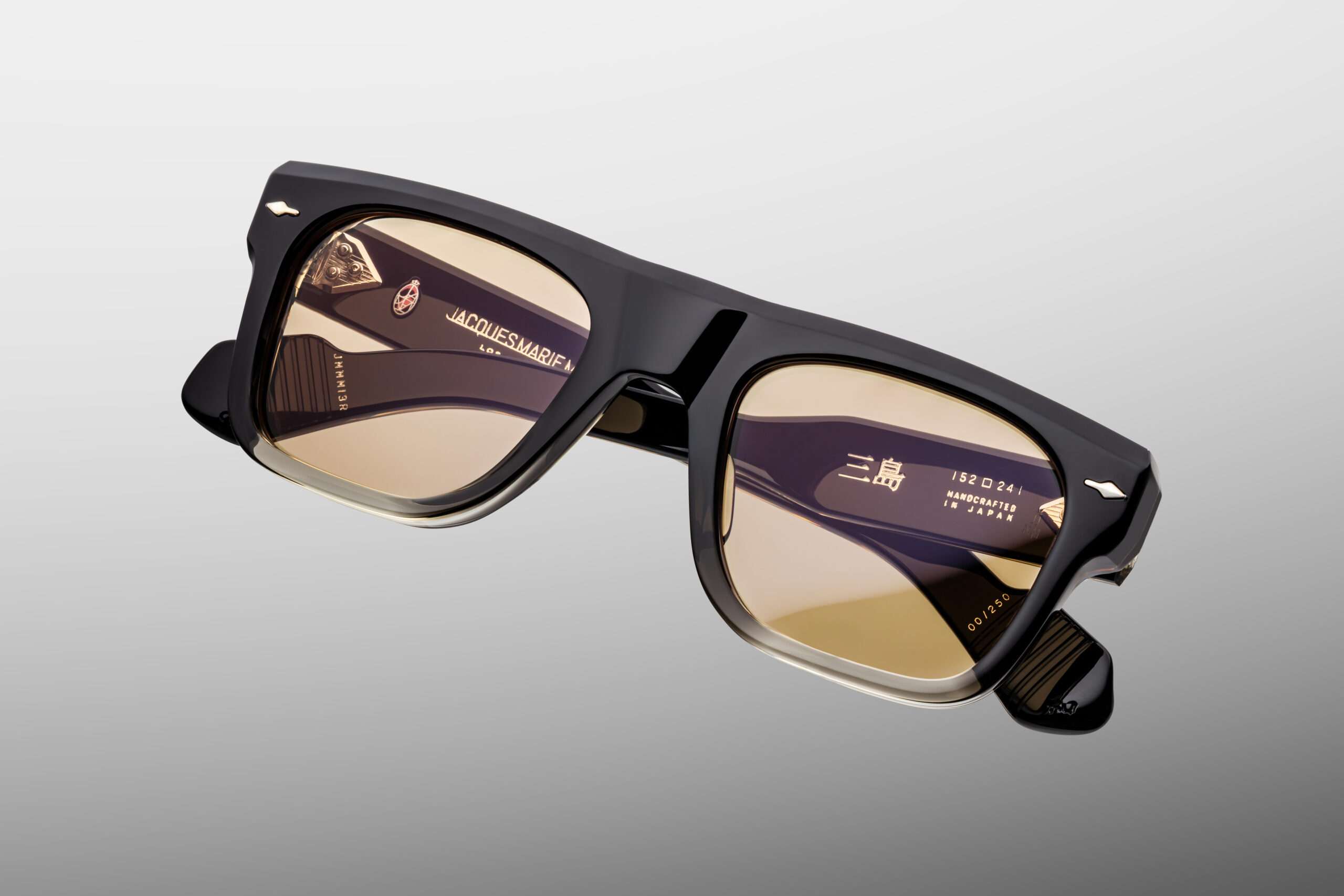 Sunglasses Model Mishima in Color Black Fade with Light Orange lenses from Jacques Marie Mage