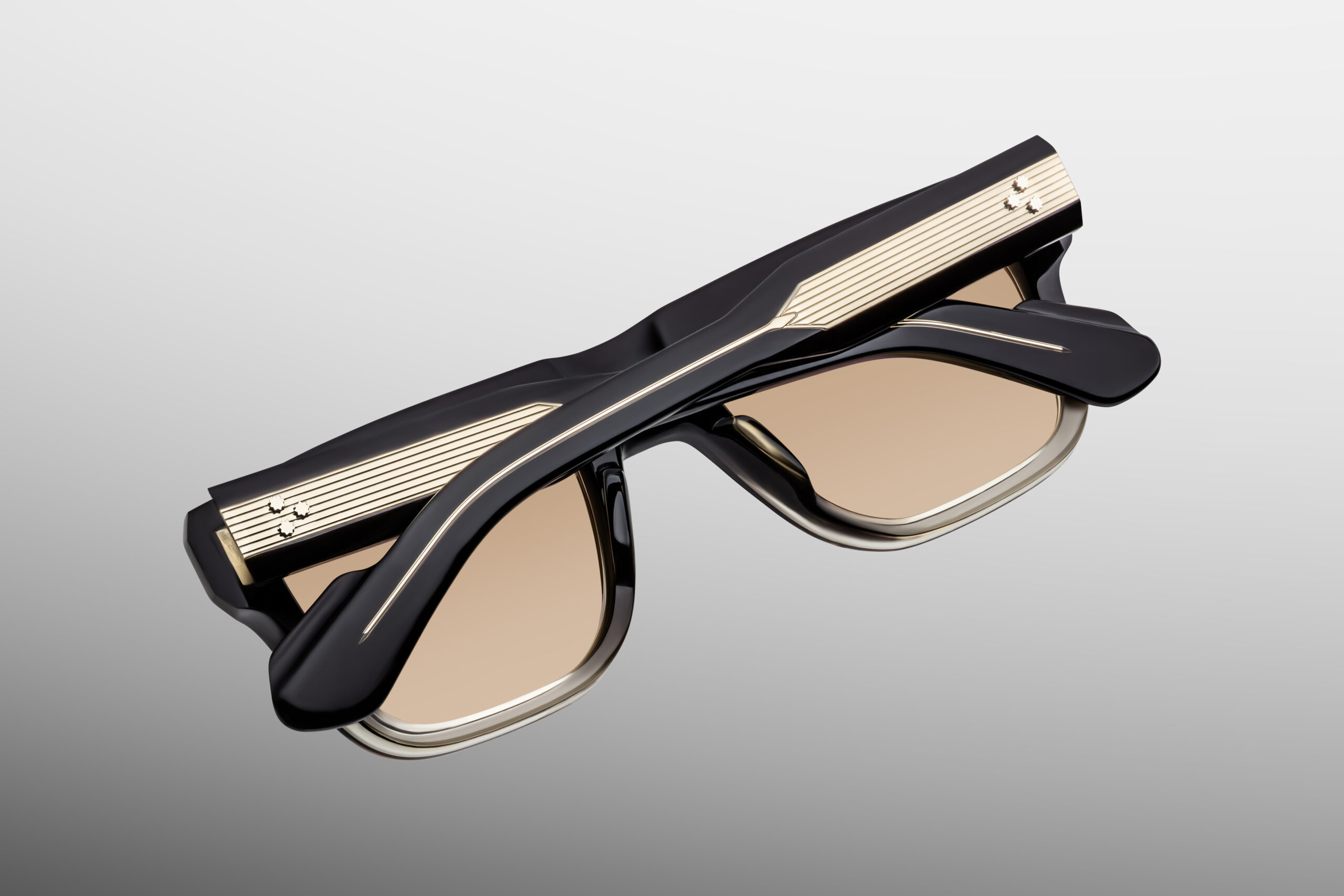 Sunglasses Model Mishima in Color Black Fade with Light Orange lenses from Jacques Marie Mage