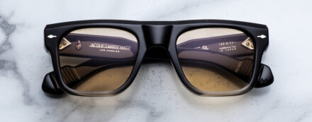 Sunglasses Model Mishima in Color Black Fade with Light Orange lenses from Jacques Marie Mage