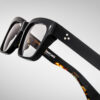 Optical Frame Model Molino in Color Noir 11 with Superlight Grey lenses from Jacques Marie Mage