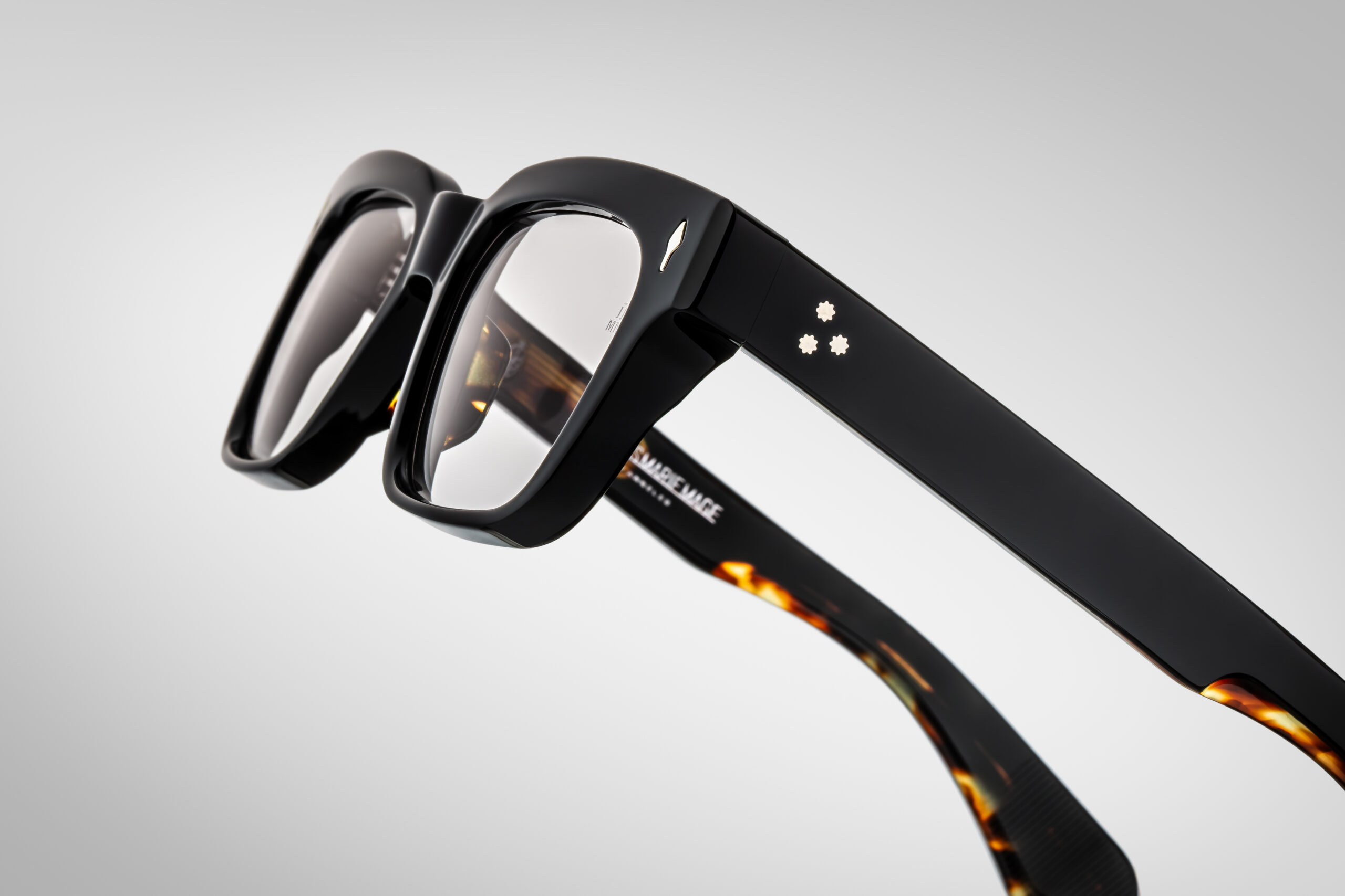Optical Frame Model Molino in Color Noir 11 with Superlight Grey lenses from Jacques Marie Mage