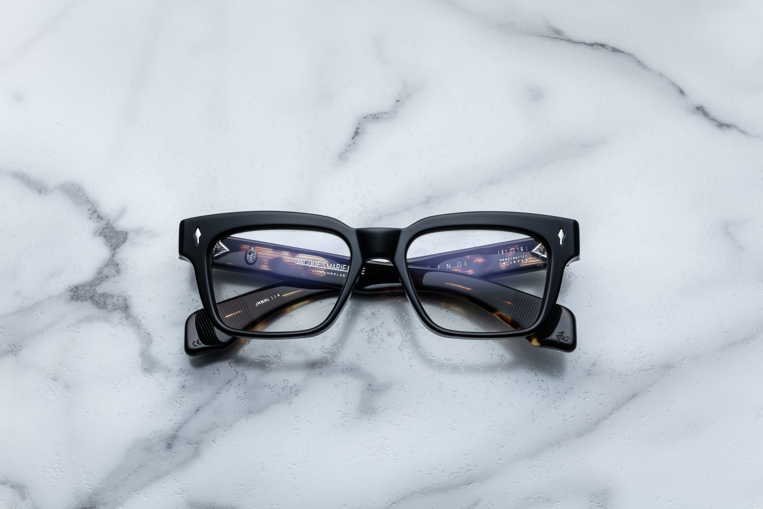 Optical Frame Model Molino in Color Noir 11 with Superlight Grey lenses from Jacques Marie Mage