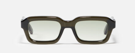 Sunglasses Model P15 in Color C163 with Clear Green gradient lenses from John Dalia