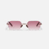 Sunglasses Model R03 in C460 with Burgundy gradient lenses from John Dalia