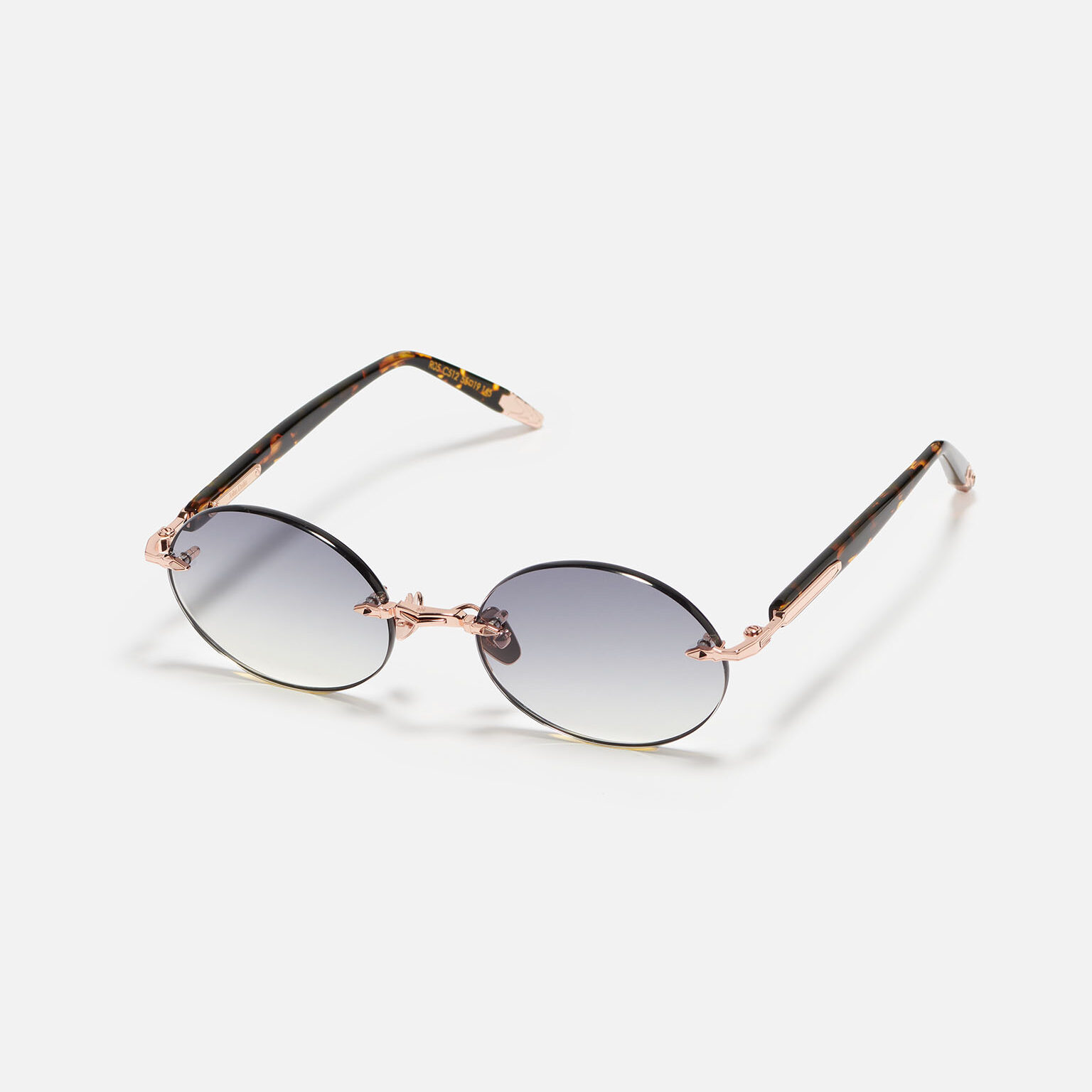 Sunglasses Model R05 in Color C512 with Grey Gradient lenses from John Dalia