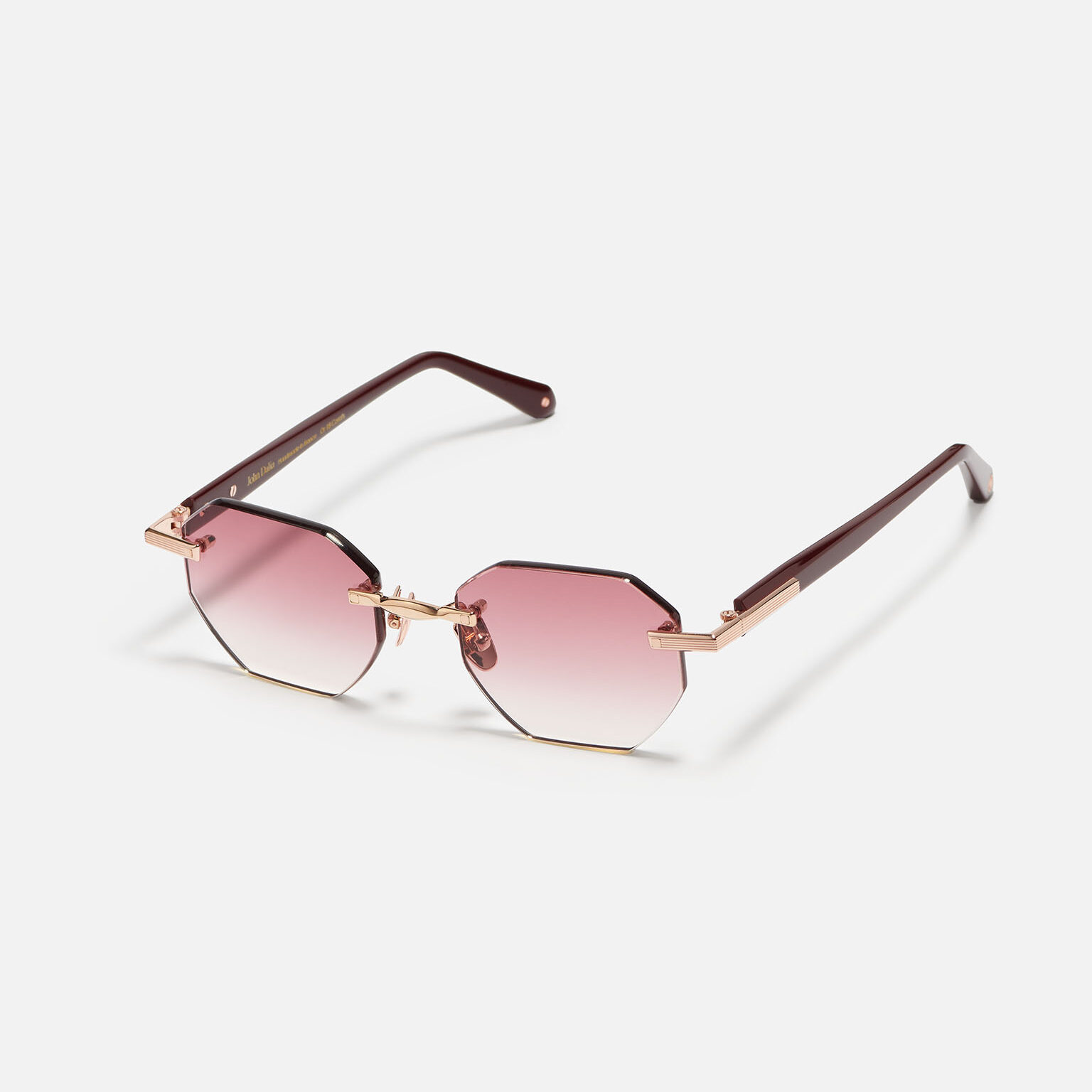 Sunglasses Model Timothy in Color C516 with Burgundy Gradient lenses from John Dalia