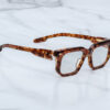 Optical Frame Model Yoshi in Color Argyle with Superlight Brown lenses