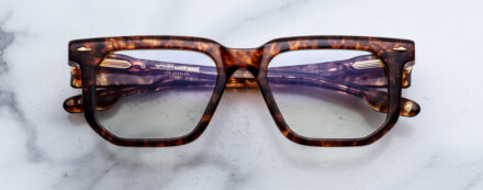 Optical Frame Model Yoshi in Color Argyle with Superlight Brown lenses