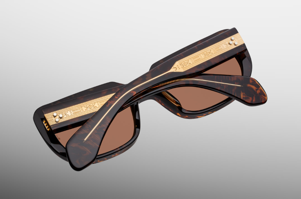 Sunglasses Model Deauville in Color Cielle with Dark Orange lenses