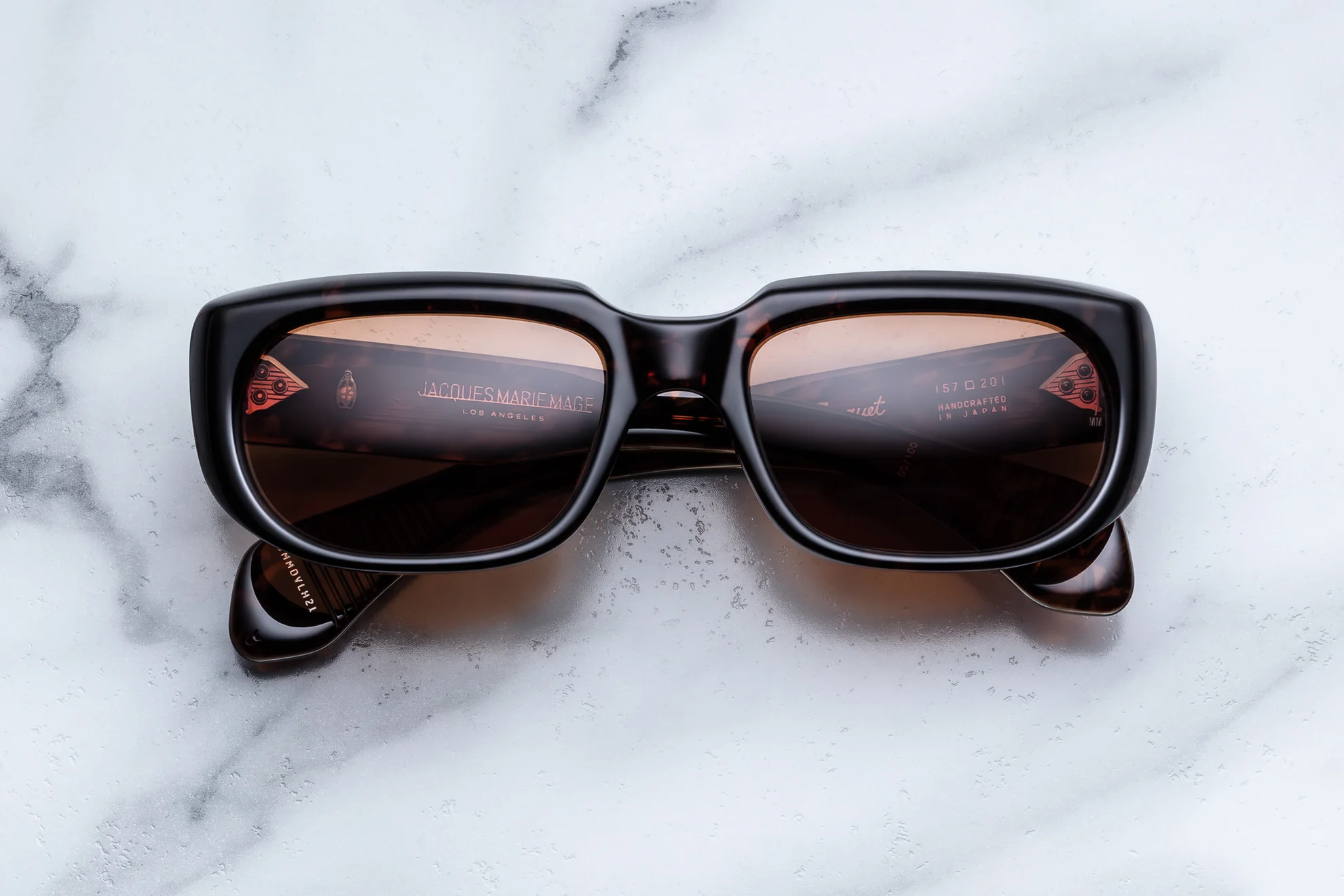 Sunglasses Model Deauville in Color Cielle with Dark Orange lenses