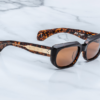 Sunglasses Model Deauville in Color Cielle with Dark Orange lenses