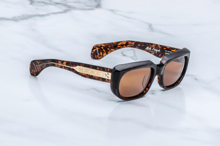 Sunglasses Model Deauville in Color Cielle with Dark Orange lenses