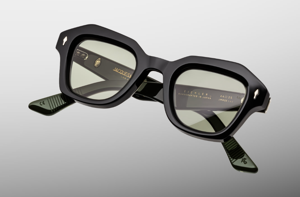 Sunglasses Model Eichler in Color Cobra with Light Bottle Green lenses by Jacques Marie Mage
