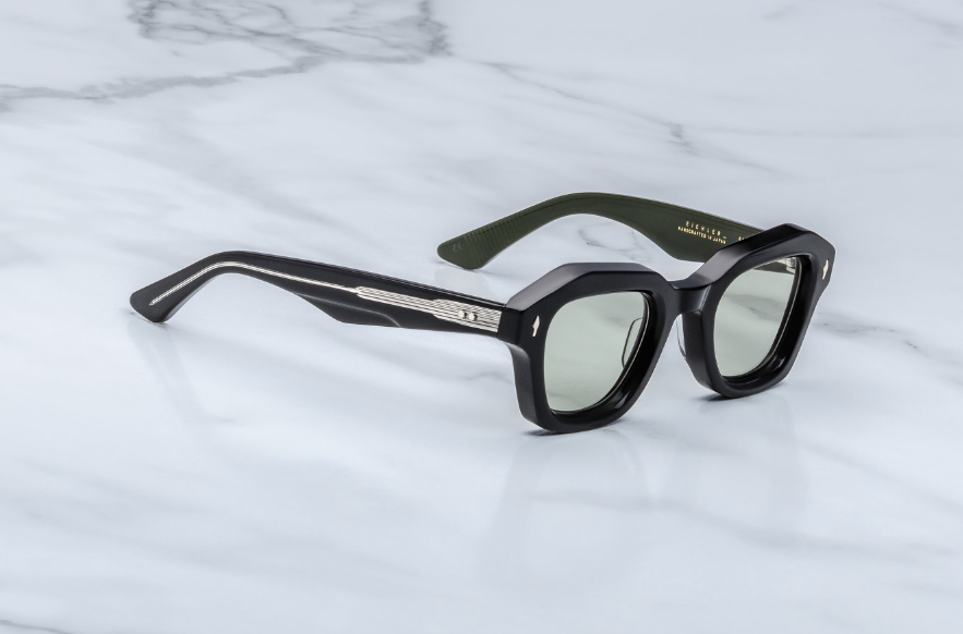 Sunglasses Model Eichler in Color Cobra with Light Bottle Green lenses by Jacques Marie Mage