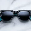 Sunglasses Model Fellini in Lone Turquoise with Berumda lenses from Jacques Marie Mage