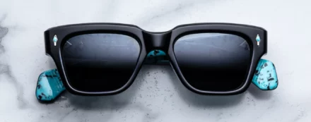 Sunglasses Model Fellini in Lone Turquoise with Berumda lenses from Jacques Marie Mage
