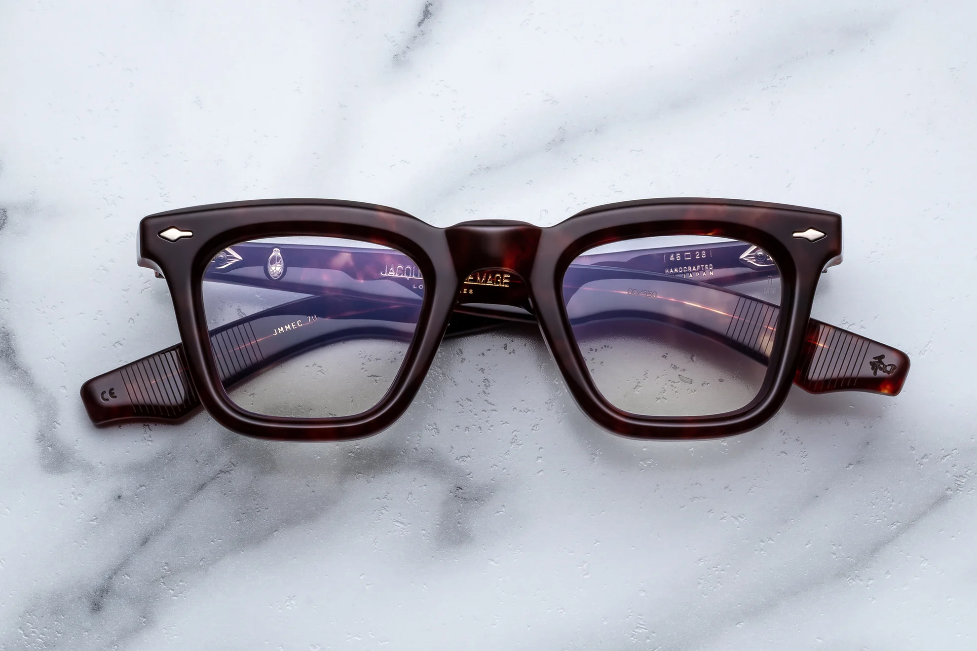 Optical Frame Model Leclair in Color Brecciawith Superlight Brown lenses from Jacques Marie Mage