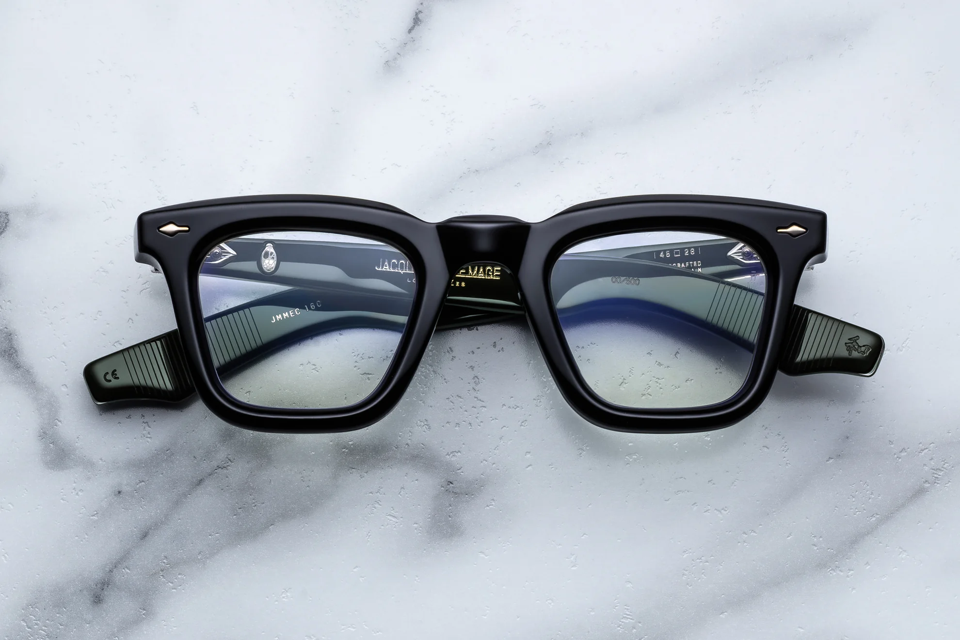 Optical Frame Model Leclair in Color Cobra with Superlight Green lenses from Jacques Marie Mage