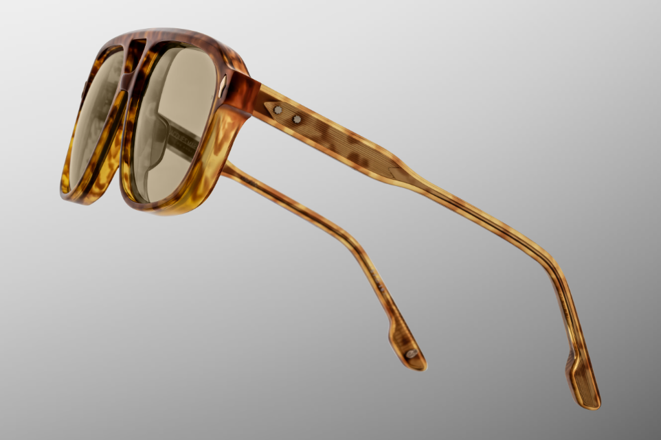 Sunglasses Model Leonard in Color Camel with Sueprlight Bronze lenses from Jacques Marie Mage