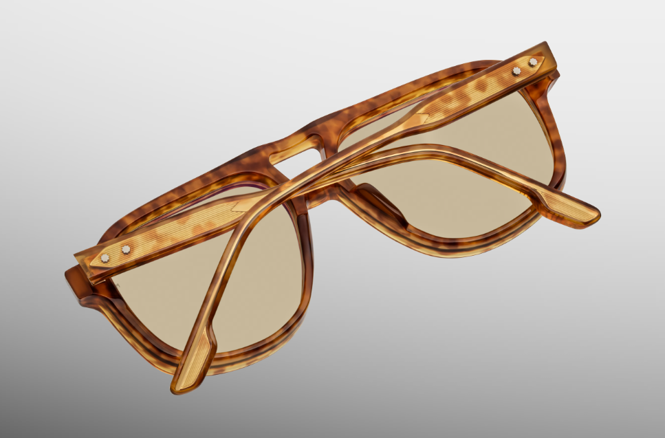 Sunglasses Model Leonard in Color Camel with Sueprlight Bronze lenses from Jacques Marie Mage