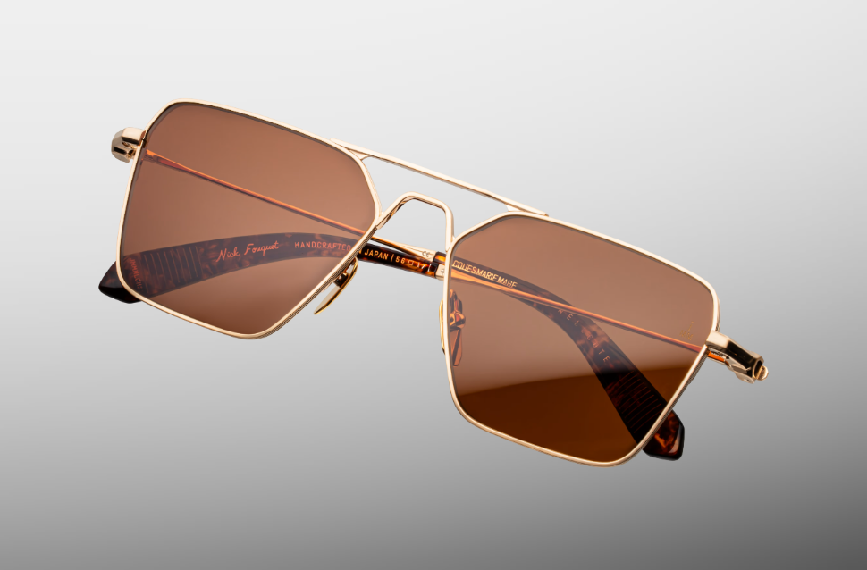 Sunglasses Model Nellcôte in Color Cielle with Dark Orange lenses from Jacques Marie Mage