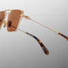 Sunglasses Model Nellcôte in Color Cielle with Dark Orange lenses from Jacques Marie Mage