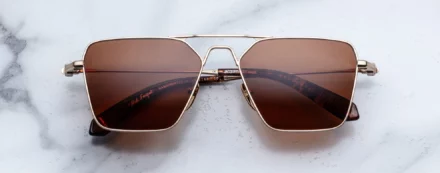 Sunglasses Model Nellcôte in Color Cielle with Dark Orange lenses from Jacques Marie Mage