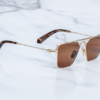 Sunglasses Model Nellcôte in Color Cielle with Dark Orange lenses from Jacques Marie Mage