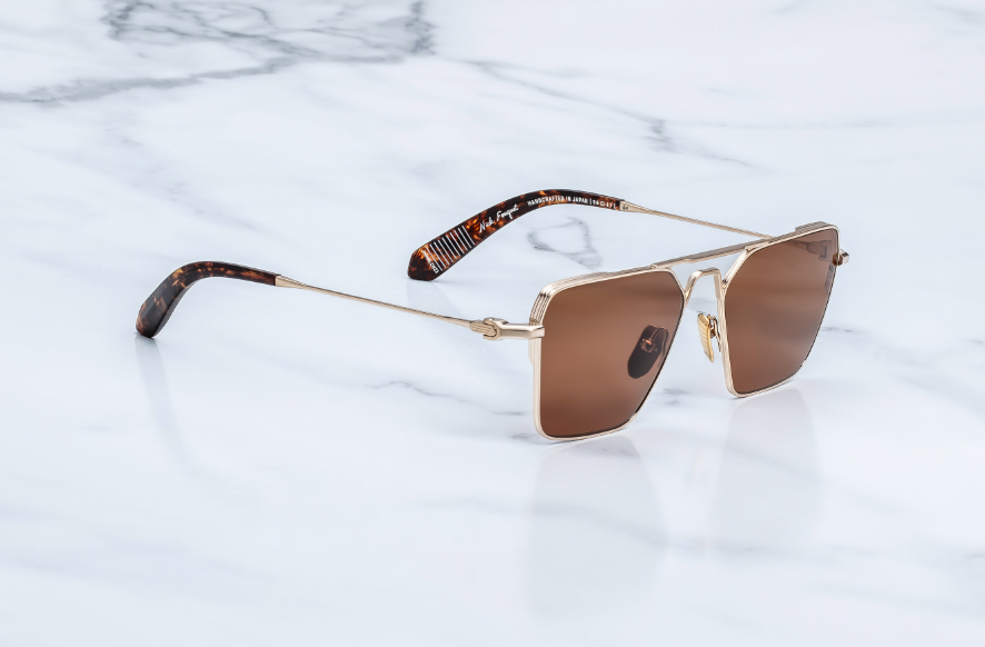 Sunglasses Model Nellcôte in Color Cielle with Dark Orange lenses from Jacques Marie Mage
