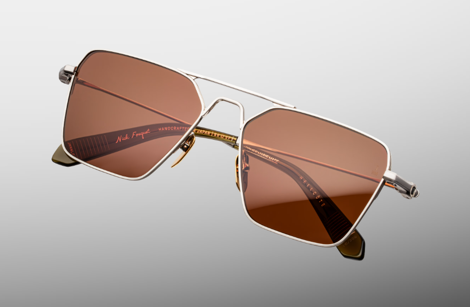 Sunglasses Model Nellcôte in Color Pastis with Dark Tuscan lenses from Jacques Marie Mage