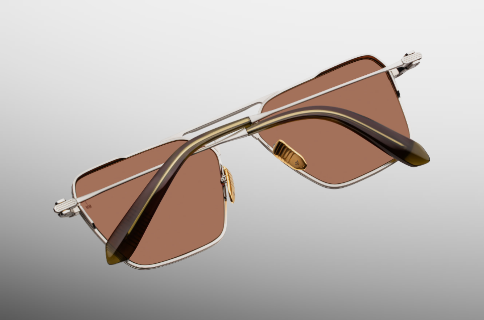 Sunglasses Model Nellcôte in Color Pastis with Dark Tuscan lenses from Jacques Marie Mage