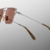 Sunglasses Model Nellcôte in Color Pastis with Dark Tuscan lenses from Jacques Marie Mage