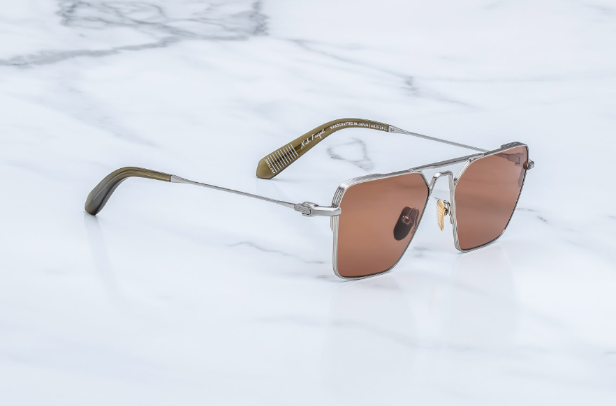 Sunglasses Model Nellcôte in Color Pastis with Dark Tuscan lenses from Jacques Marie Mage