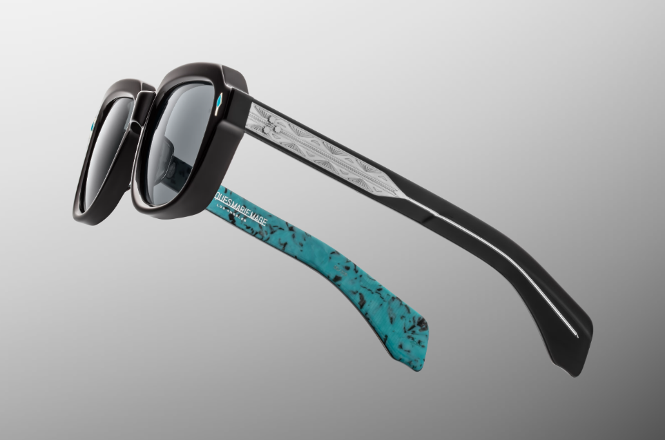 Sunglasses Model Taos in Lone Turquoise with Berumda lenses from Jacques Marie Mage