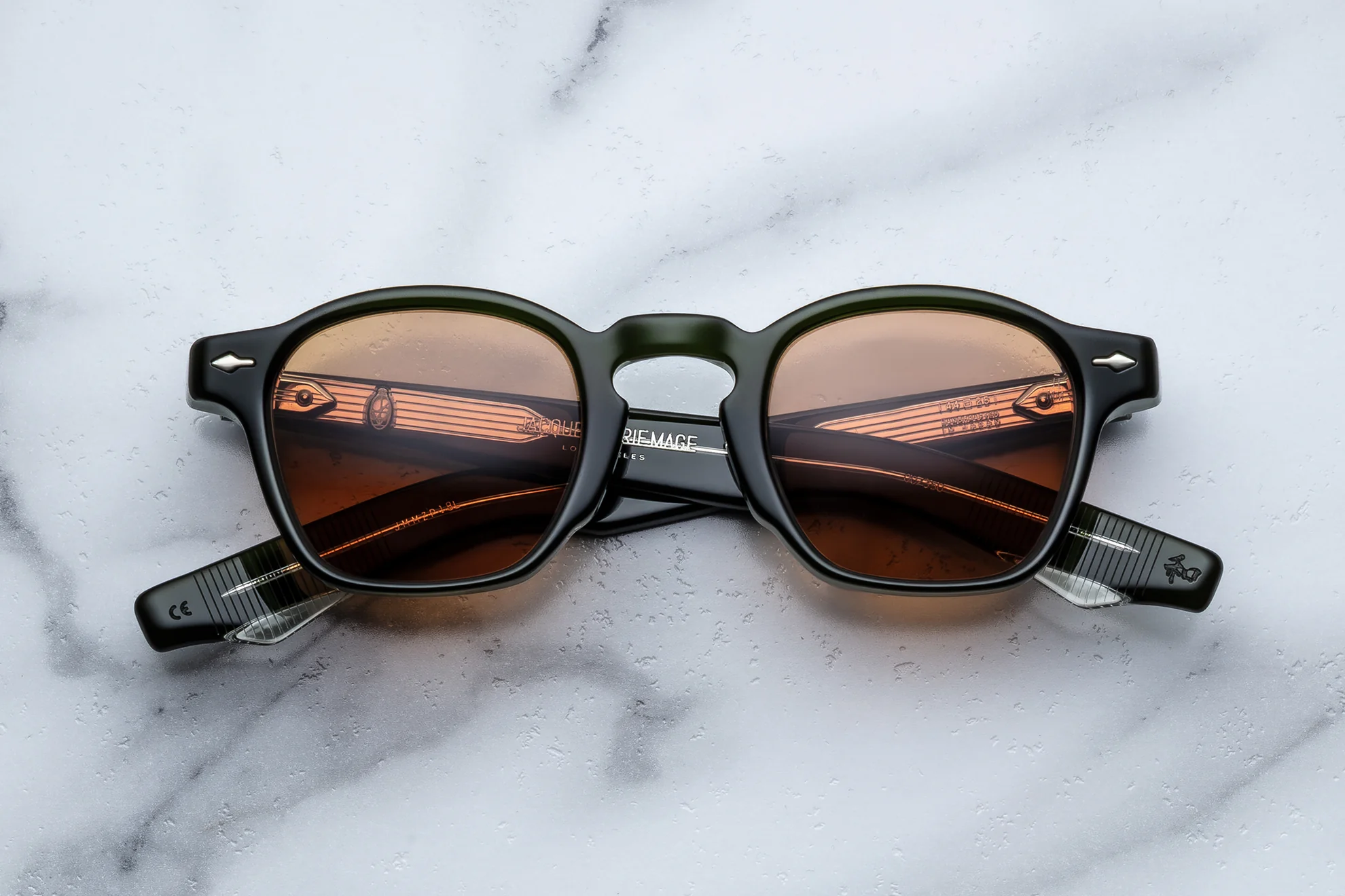 Sunglasses Model Zephirin in color Bornéo with Orange lenses from Jacques Marie Mage