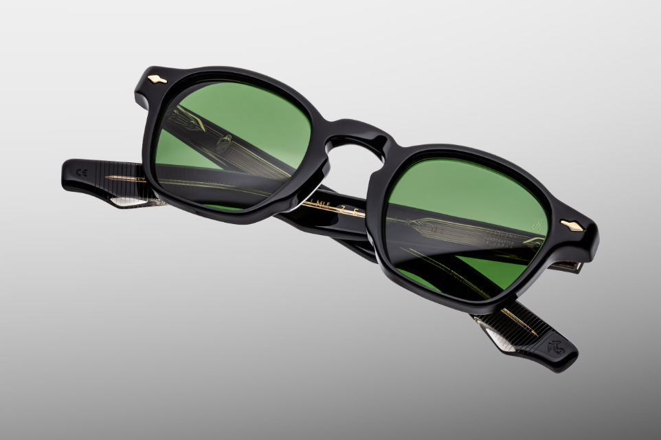 Sunglasses Model Zephirin in color Venom with emerald lenses from Jacques Marie Mage