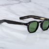 Sunglasses Model Zephirin in color Venom with emerald lenses from Jacques Marie Mage