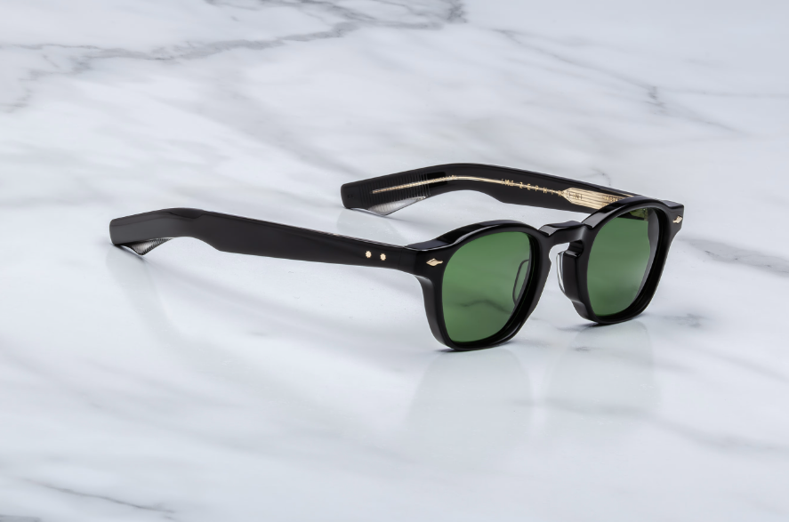 Sunglasses Model Zephirin in color Venom with emerald lenses from Jacques Marie Mage