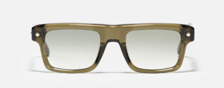 Sunglasses Model P18 in color C163 with Clear Green Gradient lenses from John Dalia