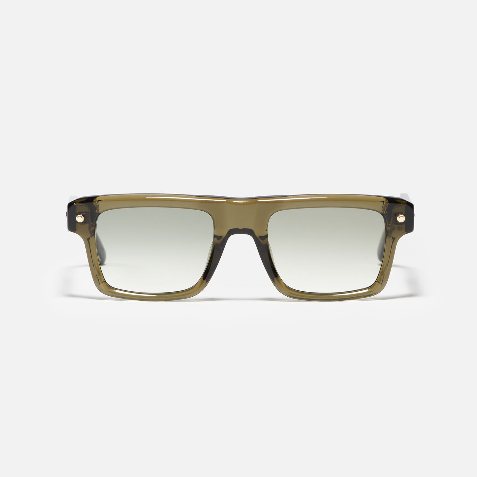 Sunglasses Model P18 in color C163 with Clear Green Gradient lenses from John Dalia