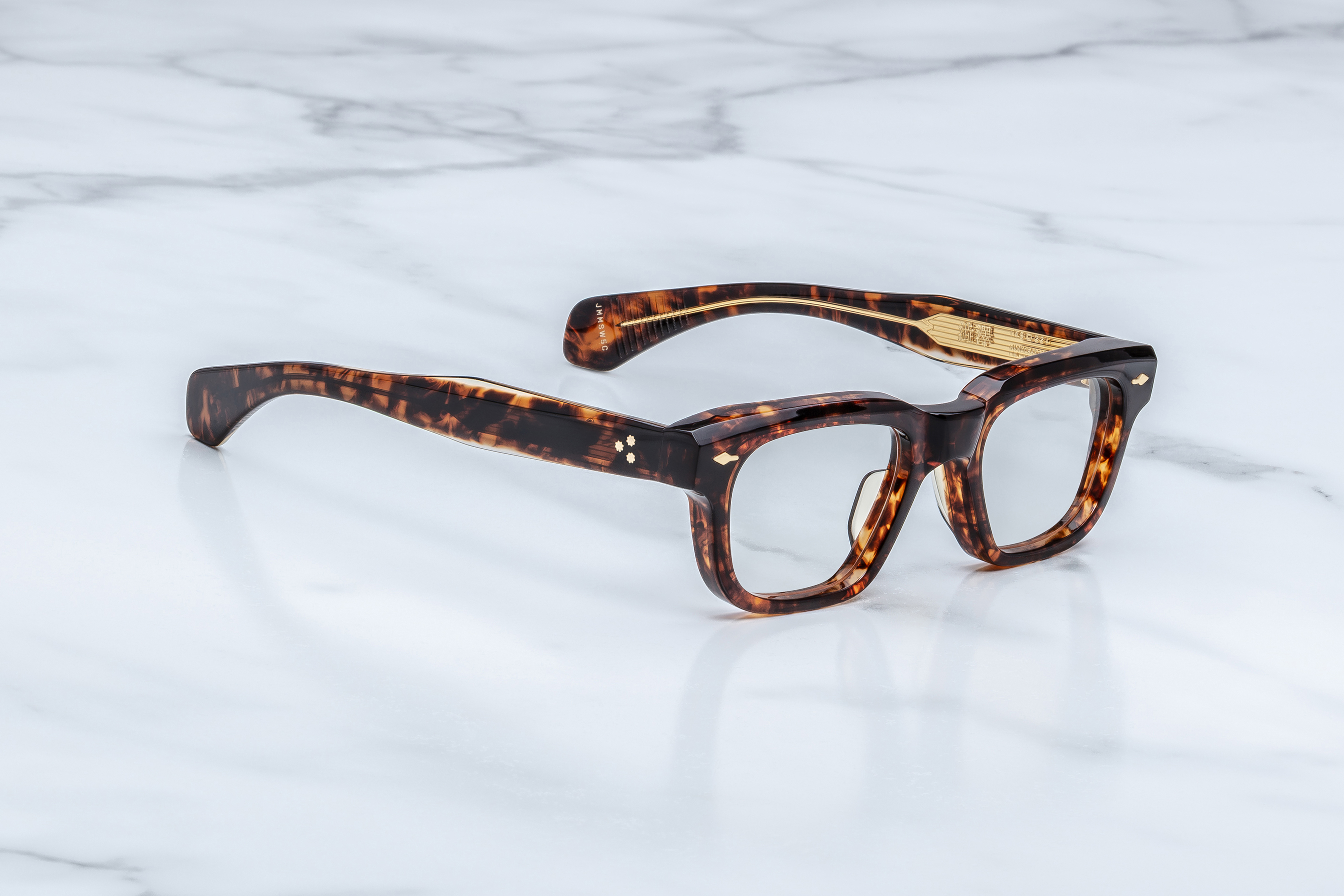 Optical frame model Shibusawa in color argyle with Superlight Brown lenses from Jacques Marie Mage