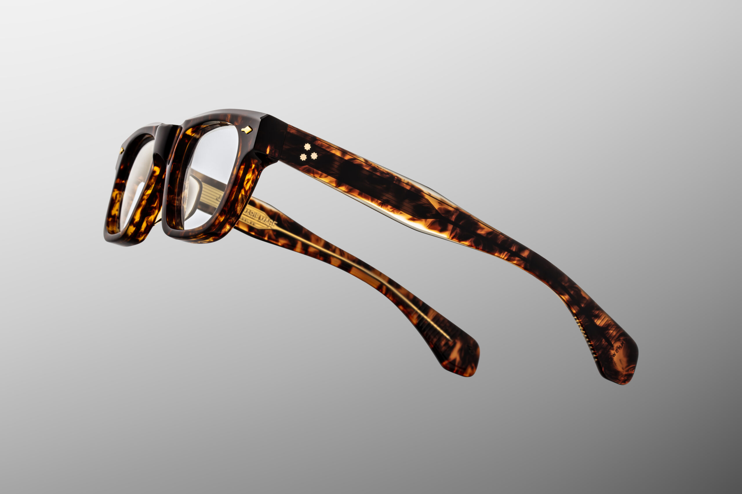 Optical frame model Shibusawa in color argyle with Superlight Brown lenses from Jacques Marie Mage