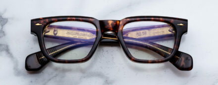 Optical frame model Shibusawa in color argyle with Superlight Brown lenses from Jacques Marie Mage