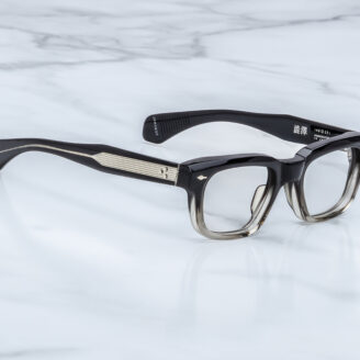 Optical frame model Shibusawa in color Black Fade with Superlight Brown lenses from Jacques Marie Mage