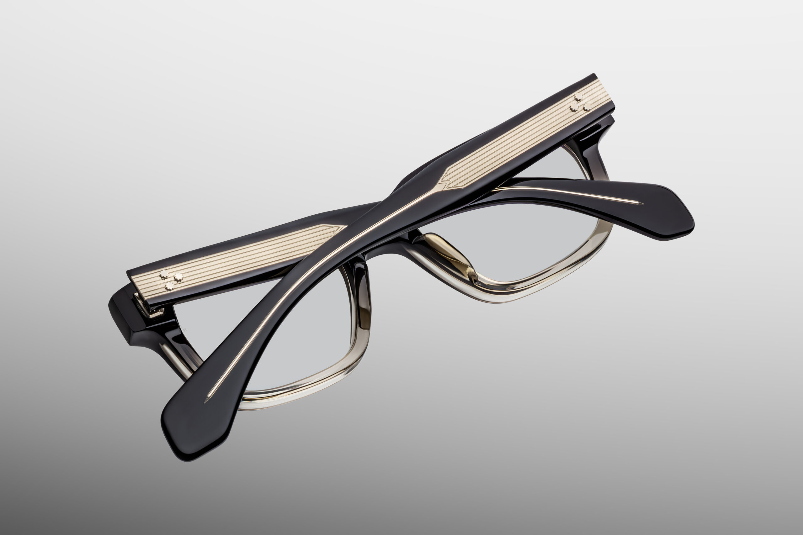 Optical frame model Shibusawa in color Black Fade with Superlight Brown lenses from Jacques Marie Mage
