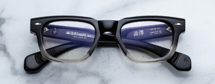 Optical frame model Shibusawa in color Black Fade with Superlight Brown lenses from Jacques Marie Mage