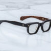 Optical frame model Shibusawa in color Noir X with Superlight Brown lenses from Jacques Marie Mage