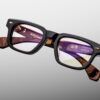 Optical frame model Shibusawa in color Noir X with Superlight Brown lenses from Jacques Marie Mage